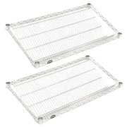 Slanted Soft Silver Wire Shelf Pack - 36" L x 18" W by HUBERT – Large, Silver, Model SLT1836TA