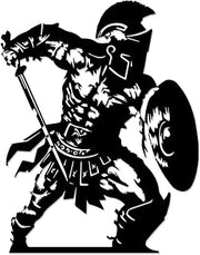 Spartan Warrior Metal Wall Art.WallArt Decor.Metal Outdoor Decor.12in