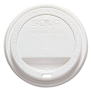 White Traveler Plastic Lid - For SOLO Paper Hot Cups (Case of 1000) – 1000 Count (Pack of 1), 12.0 fluid_ounces, Plastic, WHITE, Pack of 1000