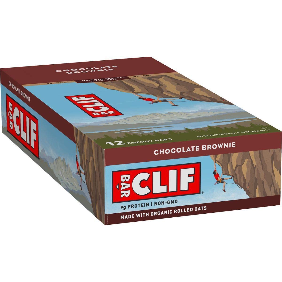 Clifbar Clif Bars - 12 Pack Chocolate Brownie – 2.4 Ounce (Pack of 12), Chocolate Brownie, Pack of 12, Model 160006