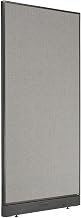Global Industrial Electric Office Partition Panel, 36.25 Inch W x 76 Inch H, Gray, for Office Design and Workplace Productivity, 1 Unit