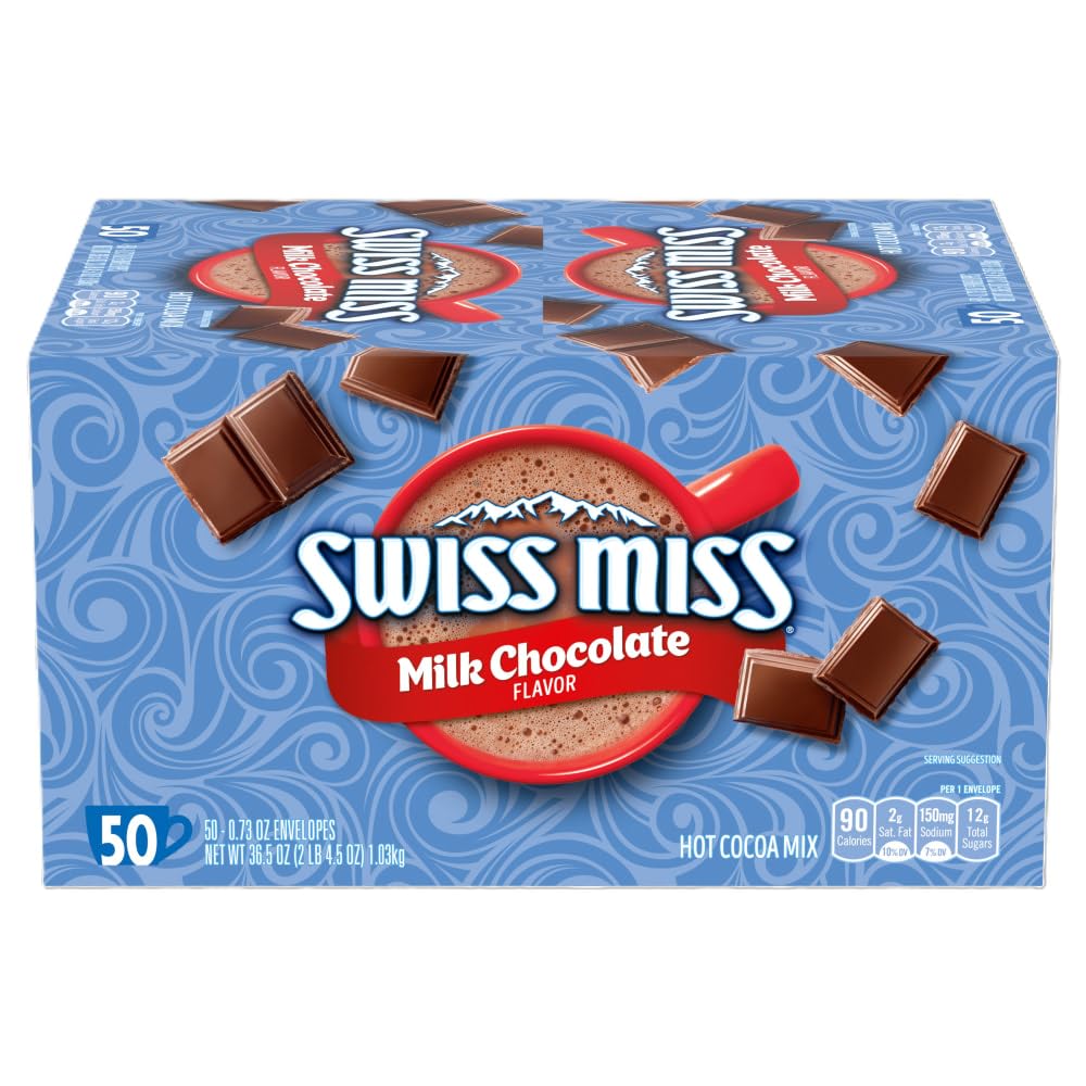 Envelope Hot Cocoa Mix - 50/ 0.73 oz. envelopes per box by Swiss Miss – Pack of 50, Model 47491
