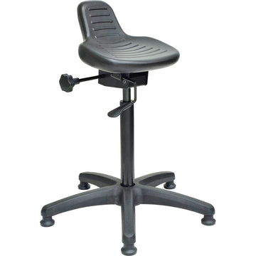Interion Height Adjustable Ergonomic Sit Stand Stool by Global Industrial – Black, Model 571005