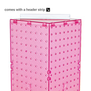 Azar Displays Pegboard + Hooks / Pink / 8 inches (W) x 8 inches (D) x 20 inches (H) Display Racks