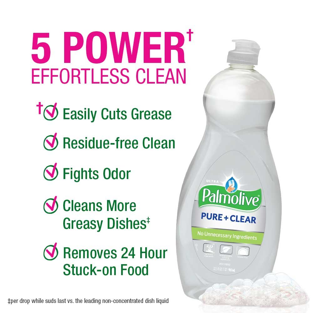 Palmolive 4 Count (Pack of 1) / Pure and Clear / 1 Dish Soap
