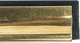 UNGER Golden Clip Window Brass Channel, 16", Straight
