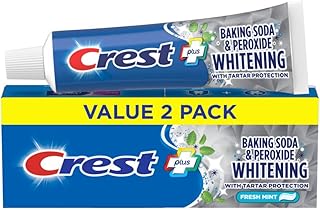 Crest Cavity & Tartar Protection Toothpaste, Whitening Baking Soda & Peroxide,5.7 Ounce (Pack of 2)