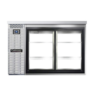 BBC50-SS-SGD-PT Two Section Sliding Glass Door Refrigerated Pass-Thru Back Bar Cooler by Continental Refrigerator – Commercial Grade