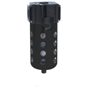 Tri-Star Particulate Filter by Arrow Pneumatics – 2.75"L x 2.75"W x 6.25"H, Zinc/ Poly Bowl, Black, Model F353