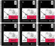 Canson Artist Series Universal Sketch Pad, 5.5" x 8.5", 65 lb. (96gsm), 100 Sheets/Pad, Case of 12 Pads, 1200 Sheets Total