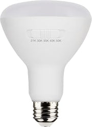Satco 8.5W BR30 LED Flood Bulb, 5-CCT, 700 Lumens, 90 CRI, E26 (2 Bulbs)