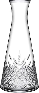 Pasabahce Timeless Carafe, 31.25 Ounces, Glass, Clear, Dishwasher Safe, 4.75 x 10.5 Inches
