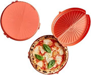 PacknWood 294WPIZ34 1.1 x 13.4 in. Huskly Reusable Round Pizza Box Red - 12 Piece
