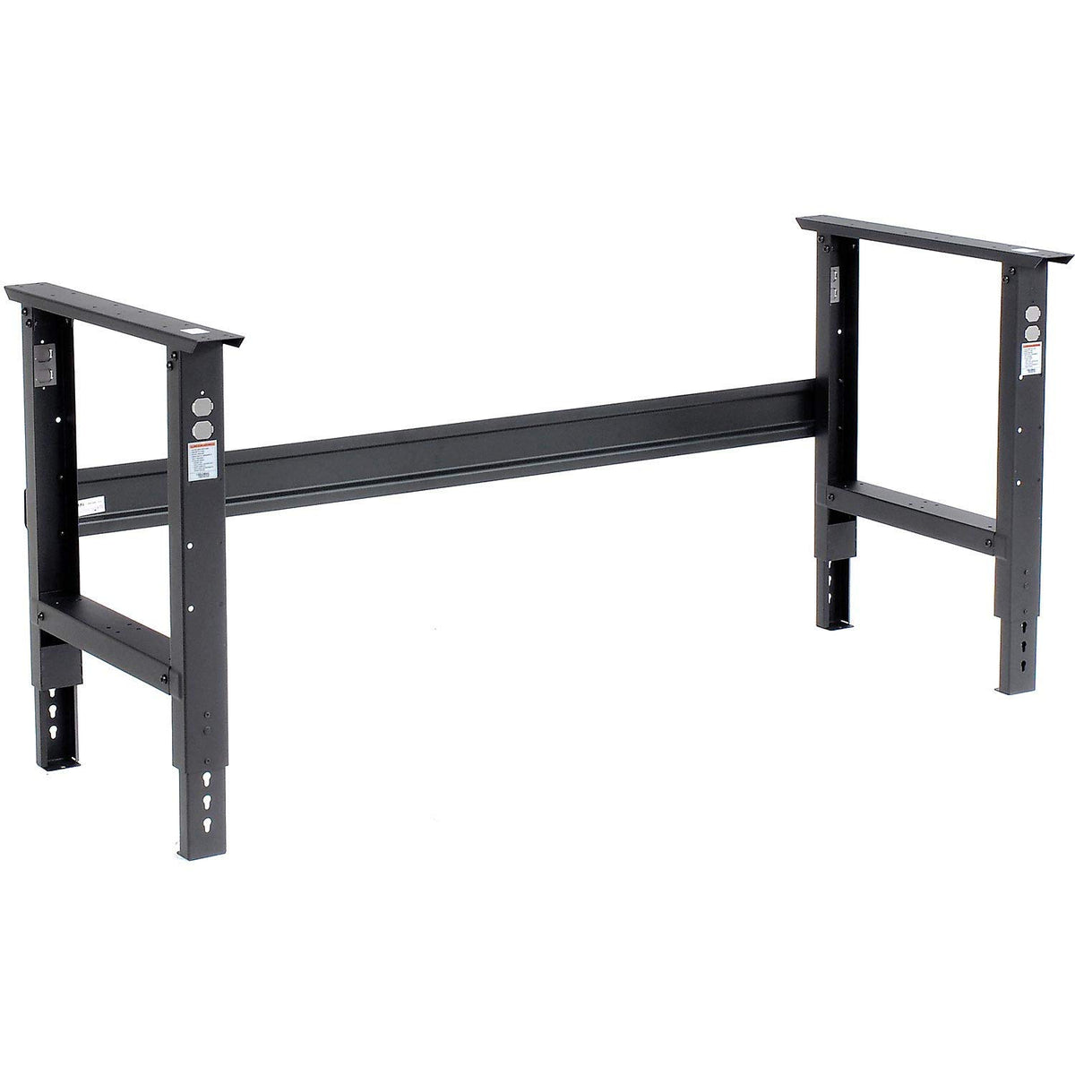 Adjustable Height Workbench by Global Industrial – 60"L x 30"W x 3"H, Steel, Black, Model 183166BK