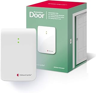 Bellman & Symfon Bellman Doorbell Transmitter - Doorbell for Hearing Loss | Compatible with The Visit Smart Home System to Detect Doorbell and Intercom Sounds with Reliable Wireless Alerts.
