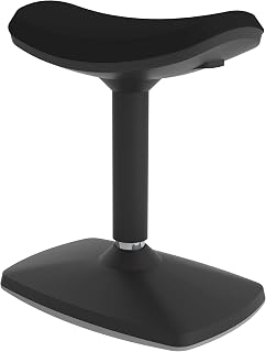 Learniture Adjustable-Height Active Motion Stool w/Saddle Seat - Flexible Seating for School Classroom, Office or Home - Black (LNT-NUS500-BK-SO)