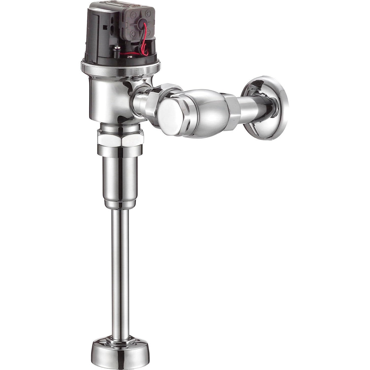 1.0 GPF Automatic Urinal Flush Valve by Global Industrial – 13.6"L x 8.7"W x 4.53"H, Brass, Silver, Model UF526DE