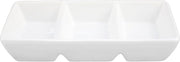 ARG-D3K Signature 3 Div Sauce Dish, 7-1/2" x 3" x 1-1/2"H, Porcelain White (Pack of 36)