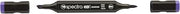 Chartpak Spectra AD Marker, Tri-Nib & Brush Dual-Tip, Violet, 1 Each (S034AD)