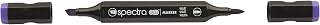 Chartpak Spectra AD Marker, Tri-Nib & Brush Dual-Tip, Violet, 1 Each (S034AD)