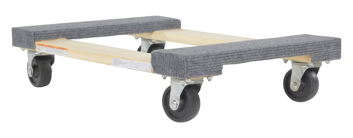 Hardwood Carpet End Dolly 24 In. x 16 In. x 5-3/4 In. 900 Lb. Capacity by Vestil – One Size, Wood, Brown/Tan, Model HDOC-1624-9