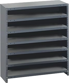 QUANTUM STORAGE SYSTEMS CL1239-601701RD Solid Closed 7 Shelves 30 Super Tuff Euro Red Bins 39" H x 36" W x 12" D
