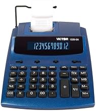 Victor 1225-3a Antimicrobial Two-Color Printing Calculator, Blue/red Print, 3 Lines/sec