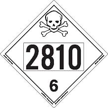 Labelmaster ZT5-2810 UN 2810 Toxic/Poison Hazmat Placard, Tagboard (Pack of 25)