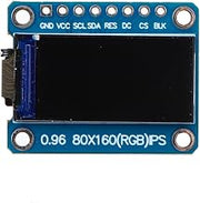 Jectse 0.96in LCD Display Module, 80x160 Resolution IPS Full Color Screen SPI Interface 8 Pin, with ST7735 Driver, for