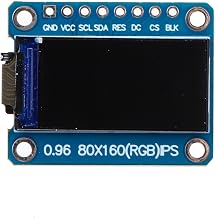 Jectse 0.96in LCD Display Module, 80x160 Resolution IPS Full Color Screen SPI Interface 8 Pin, with ST7735 Driver, for