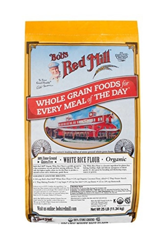 Organic White Rice Flour by Bob's Red Mill – 400 Ounce (Pack of 1), Natural, Model BWC00400