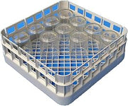 Lamber CC00052 15-1/2"W x 15-1/2"D Dishwasher Open Glass Rack | Fits standard 16"x16" glasswashers, open flexible-load design, 6" height, stackable heavy-duty plastic
