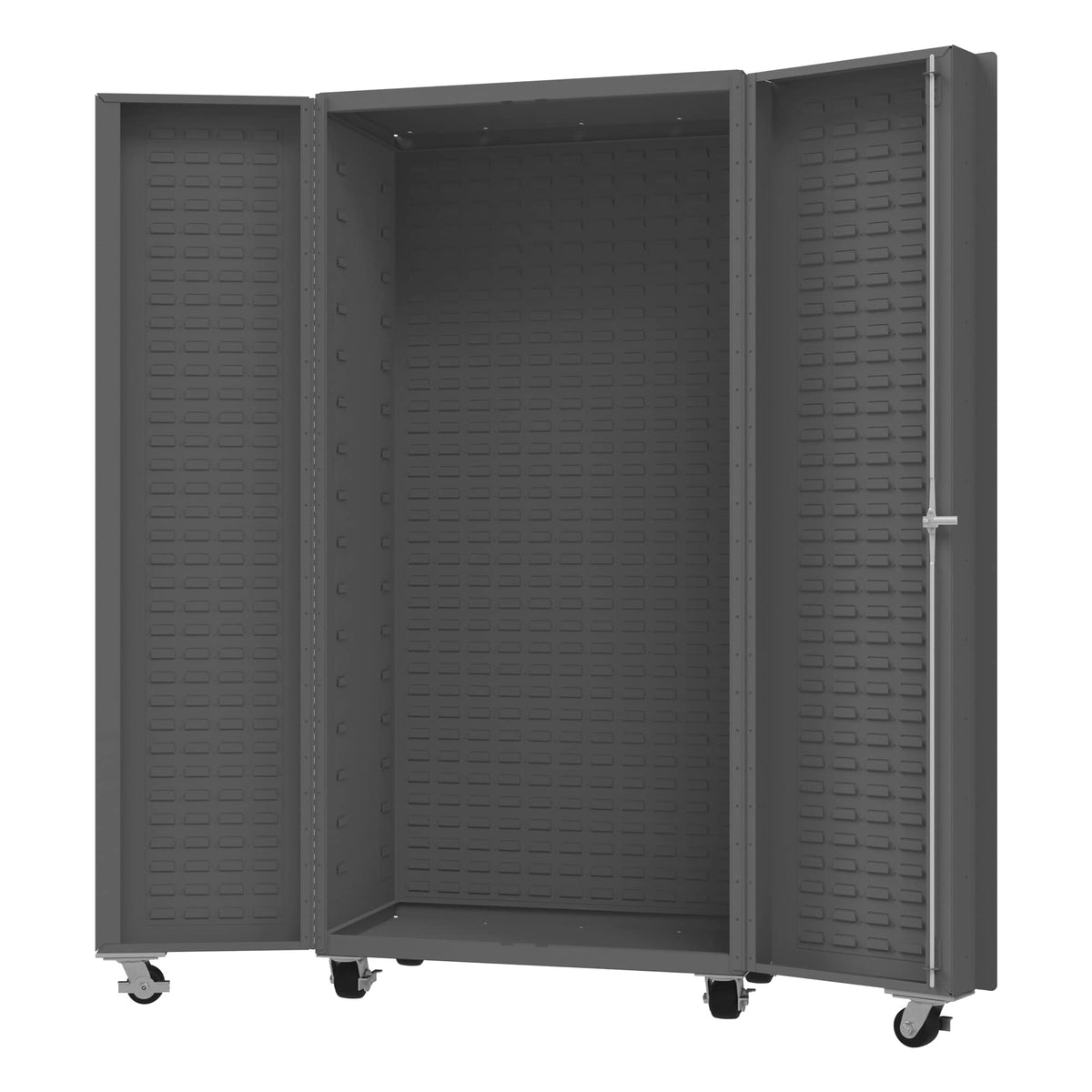 Empty Mobile Cabinet by Durham – Alloy Steel, Grey, Model DCM36-BDLP-95