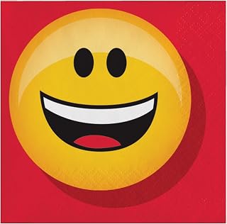 Creative Converting 16 Count Paper Beverage Napkins, Show Your Emojions