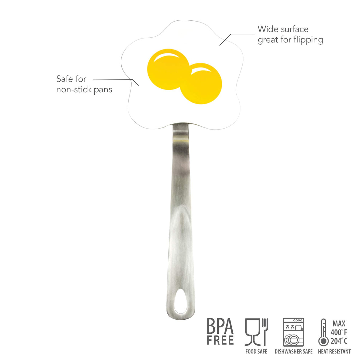 Turner Spatulart Nylon Flex Fried Egg by Tovolo – 1 Count, Silicone, Fried Egg, Model 80-3916