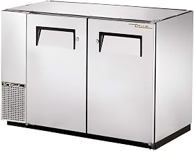 True S/S 2-Solid Swing Door Back Bar Cooler for 82 6-Packs