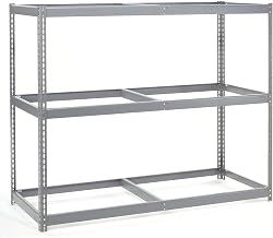 Global Industrial Wide Span Rack 60Wx48Dx96H, 3 Shelves No Deck 1200 Lb Cap. Per Level, Gray