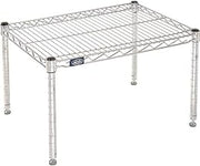 Nexel Commerical Wire Shelf Platform Dunnage Storage Rack, 18" x 24" x 14", Chrome
