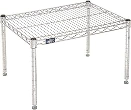 Nexel Commerical Wire Shelf Platform Dunnage Storage Rack, 18" x 24" x 14", Chrome