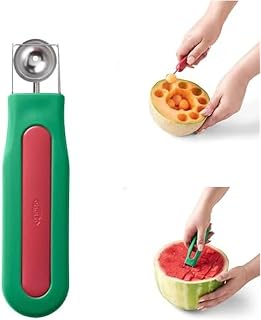 Chef'n Watermelon Cube N Scoop Tool Set - 2-in-1 Design, Green
