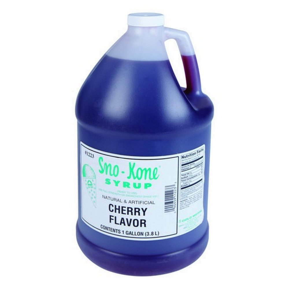Sno-Kone Syrup Cherry by Gold Medal – 128 Fl Oz (Pack of 1), Model 1223
