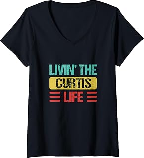 Womens Curtis Name V-Neck T-Shirt