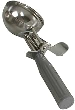 Thunder Group 18-8 Stainless Steel 4 OZ Ice Cream Deluxe Disher, Grey handle