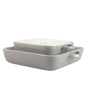 10 Strawberry Street Gray / 10" & 8" / Square Bake & Serve Sets