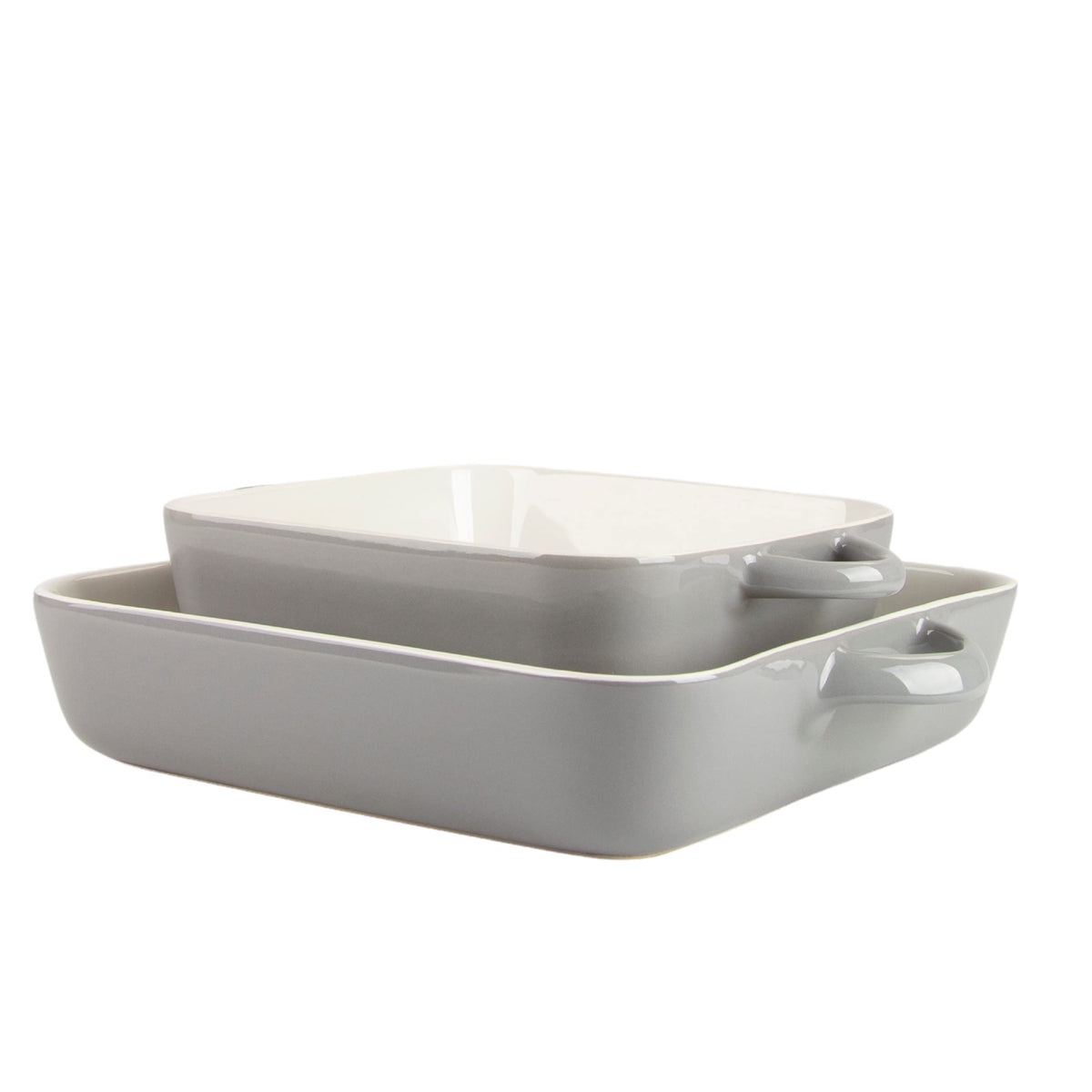 10 Strawberry Street Gray / 10" & 8" / Square Bake & Serve Sets