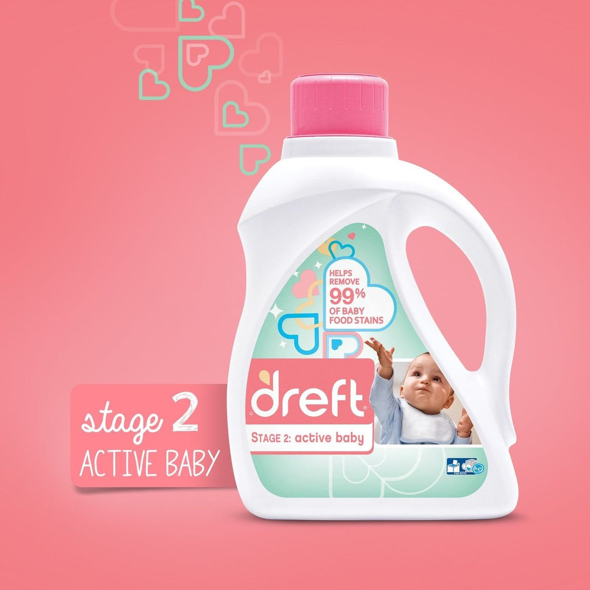 Active Baby Liquid Detergent by Dreft – 50 Fl Oz (Pack of 2), Pack of 2, Model 10037000926952
