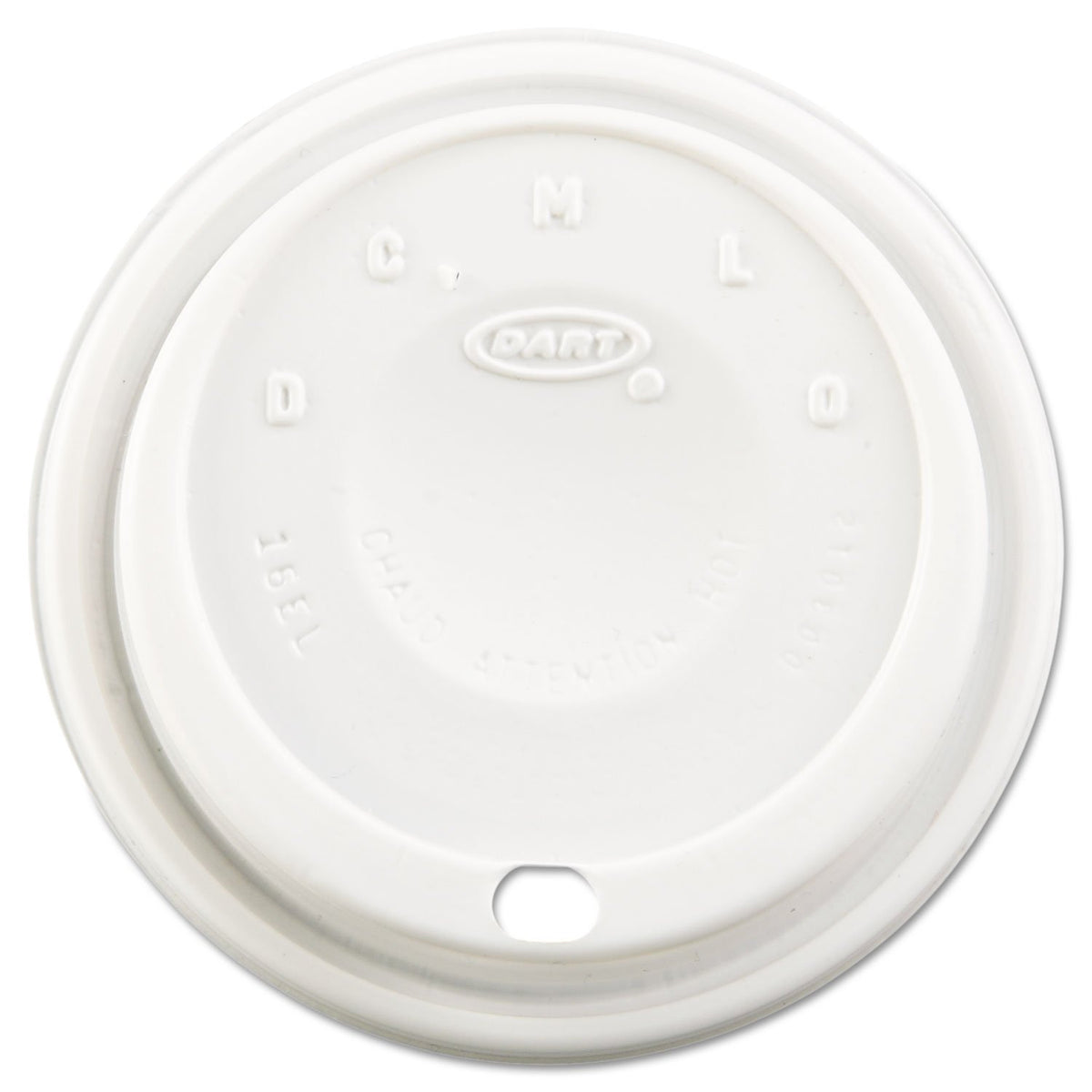 DRC16EL - Cappuccino Dome Sipper Lids by DART – 24.0 ounces, Plastic, White