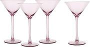 Fortessa Gala Glass, 8 Ounce Martini (Set of 4), Pink