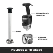 Waring 25-Gallon / WSB60 16” Shaft - Prior Model / 16 Inch Shaft | 25 Gallon Capacity Countertop Blenders