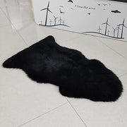 Champlus Genuine Australian Merino Sheepskin Rug, 2.3x3.3 ft Lambskin Area Rug, Sheep Skin Fur Rug, Single Pelt, Black